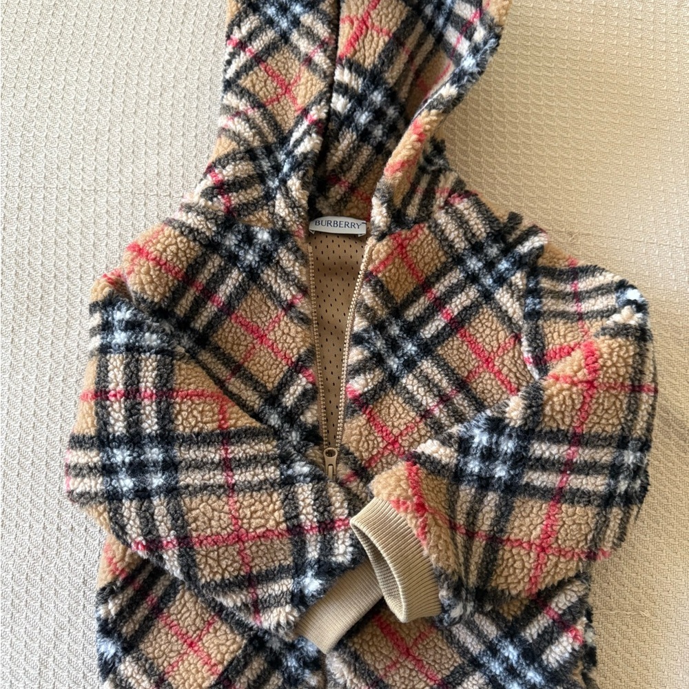Toddler Burberry Plaid Hooded Jacket